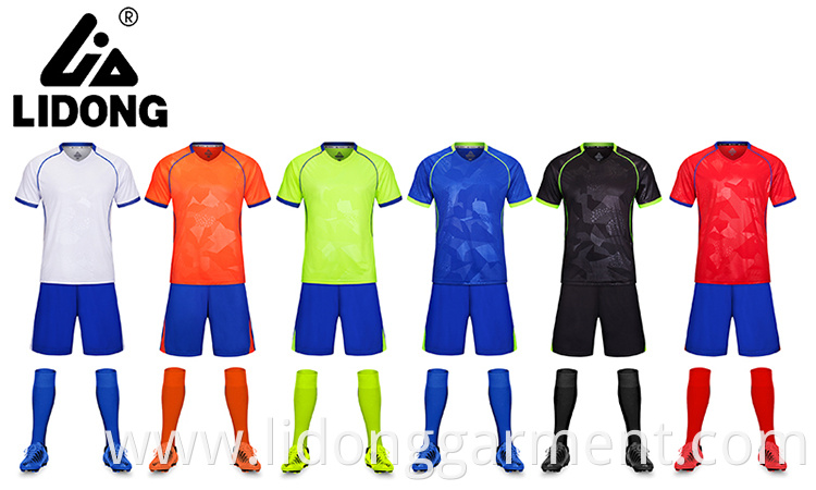 Chinese factory design your own brand soccer jersey soccer l shirt for kids women men